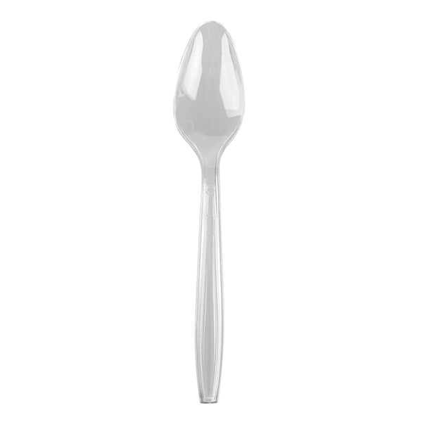 Restaurantware Moderna Clear Plastic Spoon - 7 1/4" - 250 Count Box