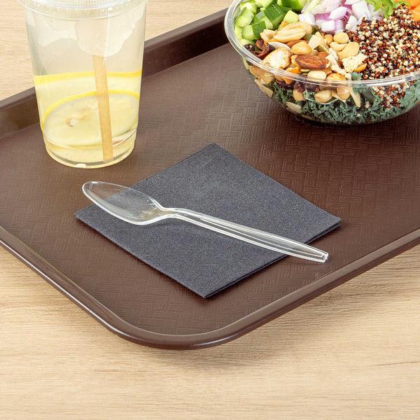 Restaurantware Moderna Clear Plastic Spoon - 7 1/4" - 250 Count Box