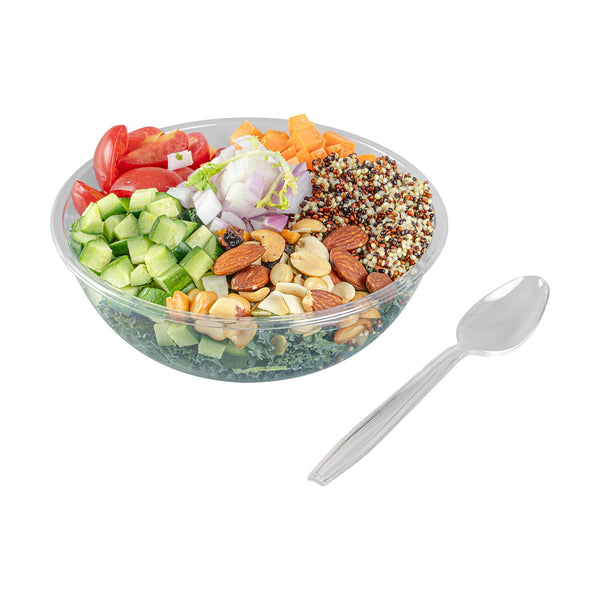 Restaurantware Moderna Clear Plastic Spoon - 7 1/4" - 250 Count Box