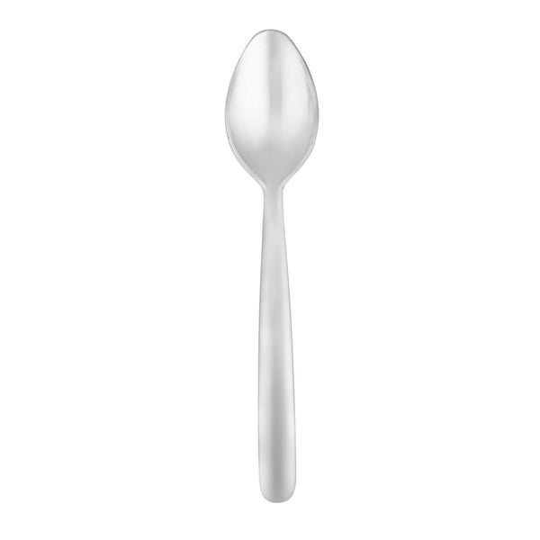 Restaurantware Moderna Silver Plastic Dessert Spoon - 5 1/2" - 250 Count Box