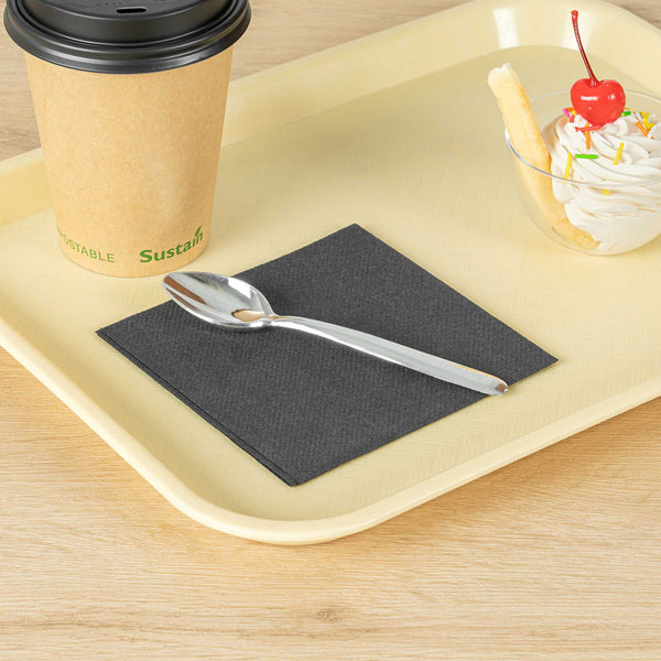 Restaurantware Moderna Silver Plastic Dessert Spoon - 5 1/2" - 250 Count Box