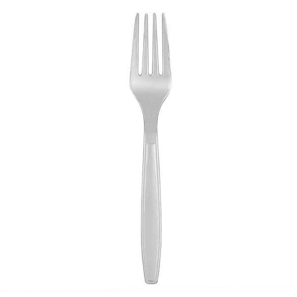 Restaurantware Moderna Silver Plastic Fork - 7 1/4" - 250 Count Box