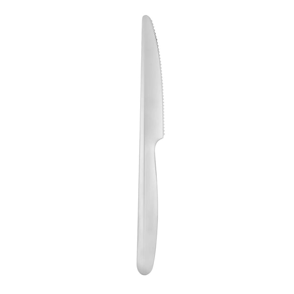 Restaurantware Moderna Silver Plastic Knife - 7 1/4" - 250 Count Box