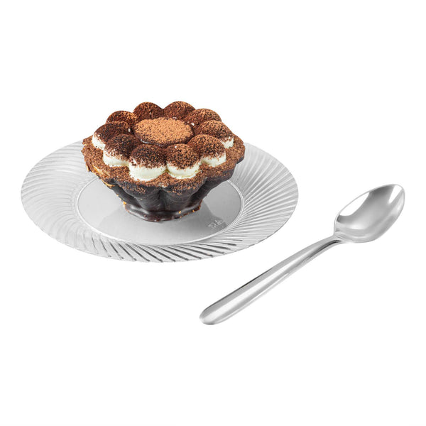 Restaurantware Moderna Silver Plastic Spoon - 7 1/4" - 250 Count Box