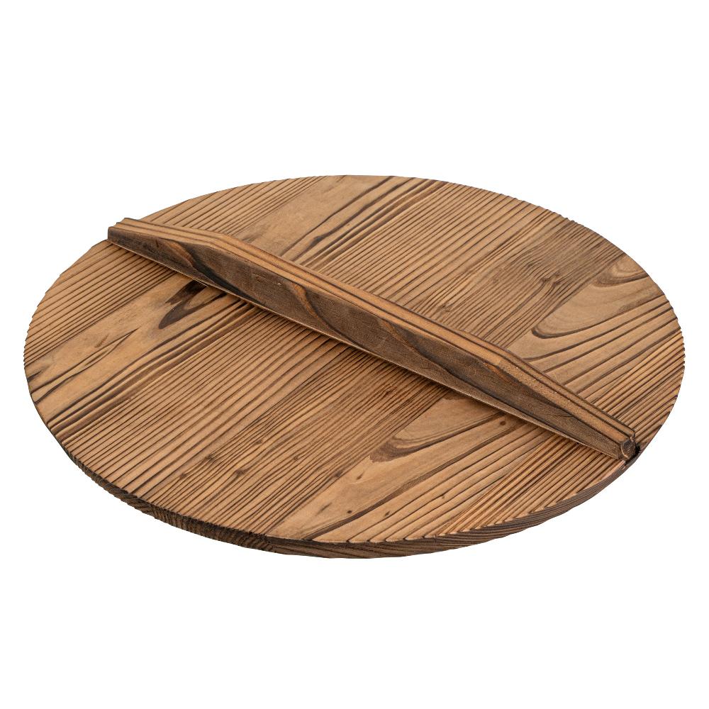 restaurantware Motomori 12" Handmade Lightweight Wood Wok Lid - 10 count box
