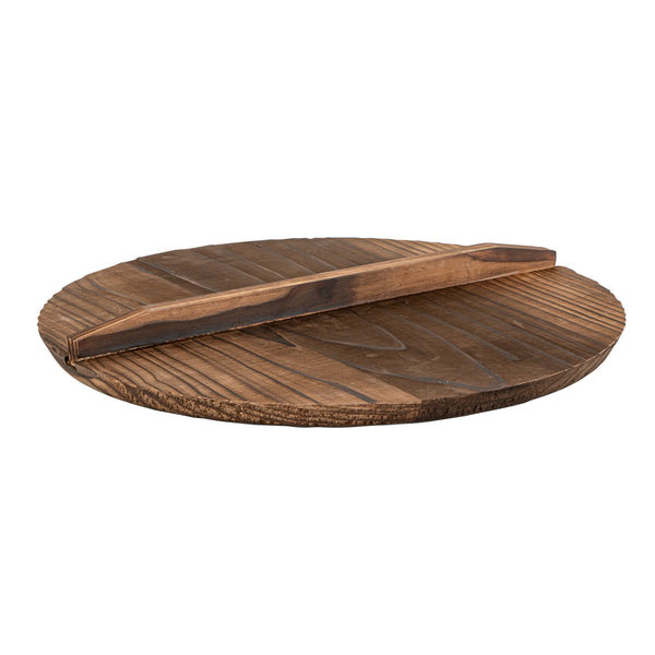 Restaurantware Motomori 14" Handmade Lightweight Wood Wok Lid - 10 Count Box