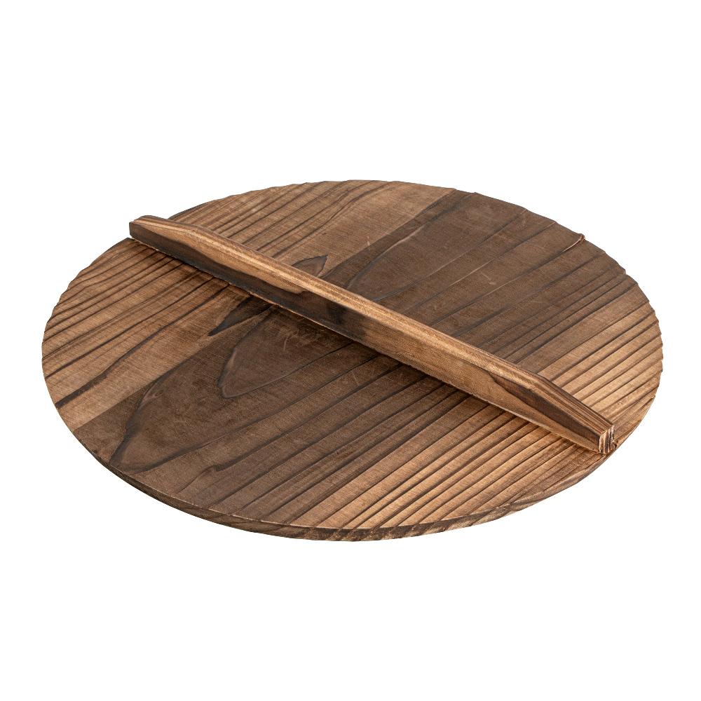 restaurantware Motomori 14" Handmade Lightweight Wood Wok Lid - 10 count box