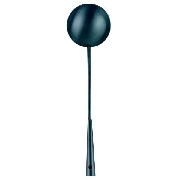 Restaurantware Motomori Blue Carbon Steel Wok Ladle - Pre-seasoned - 16" - 10 Count Box