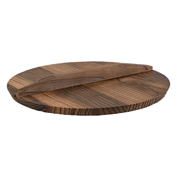 Restaurantware Motomori Handmade Wood Lid - Fits 12" And 14" Wok - 10 Count Box