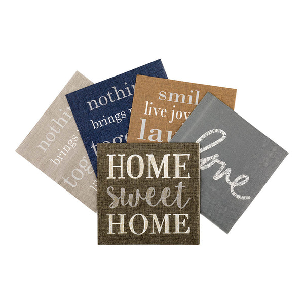 Restaurantware Napluxe Dark Gray Paper Luncheon Napkin - Home Sweet Home - 13" X 13" - 500 Count Box