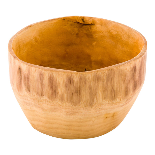 Restaurantware Nature Tek 100 Oz Round Natural Wood Serving Bowl - 9 3/4" X 9 3/4" X 5 3/4" - 1 Count Box