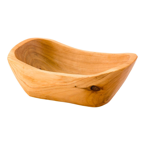 Restaurantware Nature Tek 13 Oz Oval Natural Wood Serving Bowl - 7 1/2" X 4 1/4" X 2 3/4" - 1 Count Box