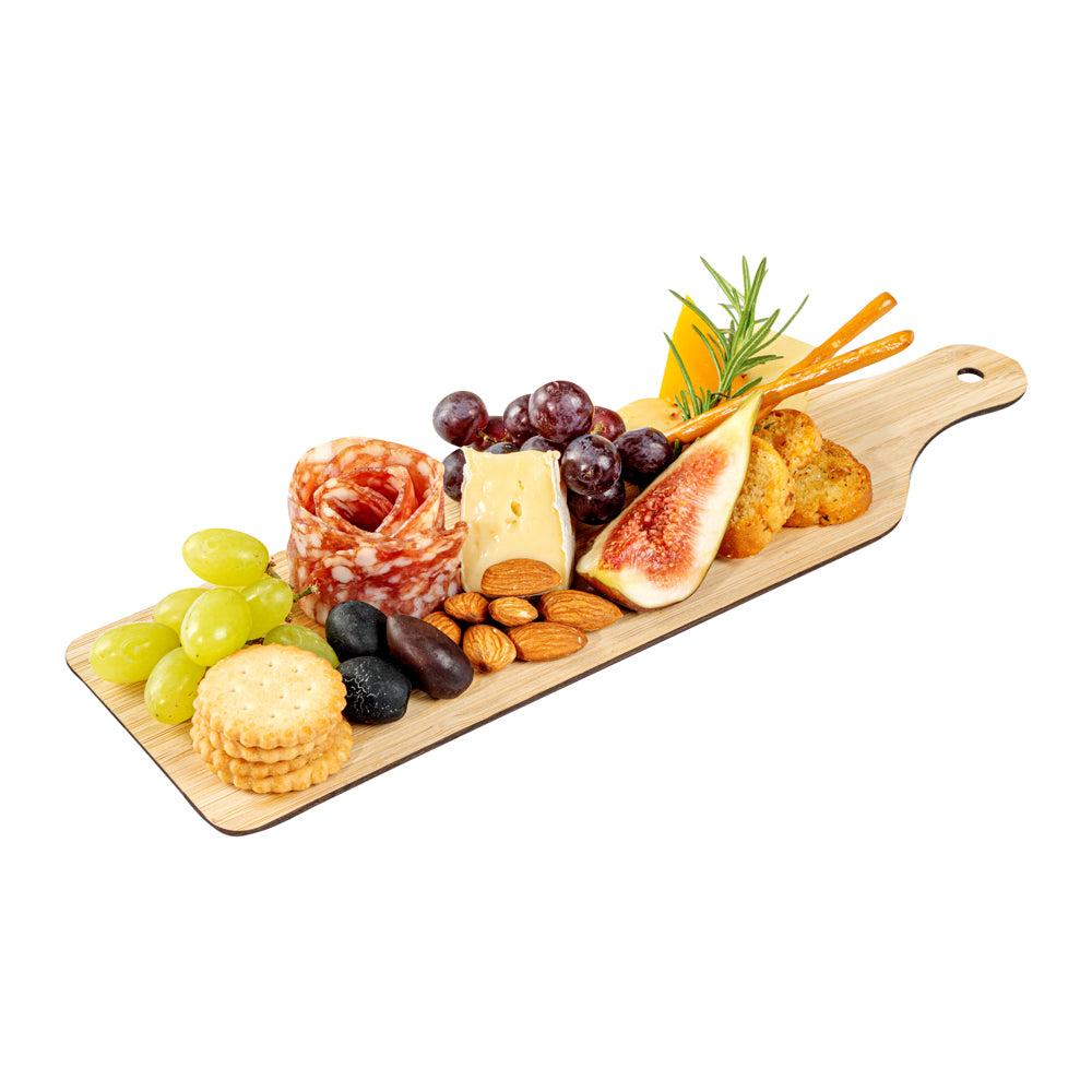 restaurantware Nature Tek Bamboo Disposable Cheese / Charcuterie Board - 11 3/4" x 3 1/2" - 20 count box