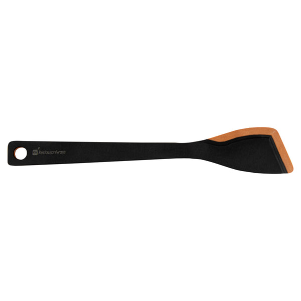 Restaurantware Nature Tek Black Wood Angled Spatula - 13" - 1 Count Box