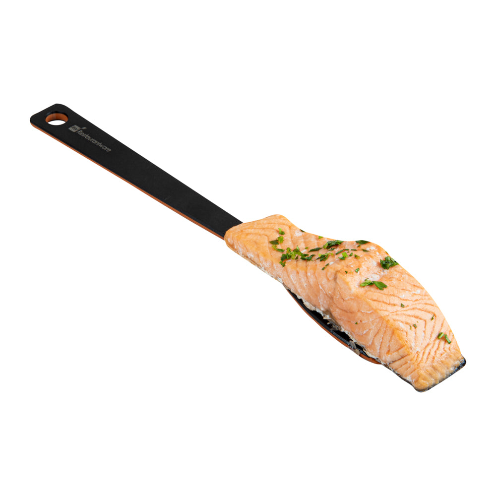 restaurantware Nature Tek Black Wood Angled Spatula - 13" - 1 count box