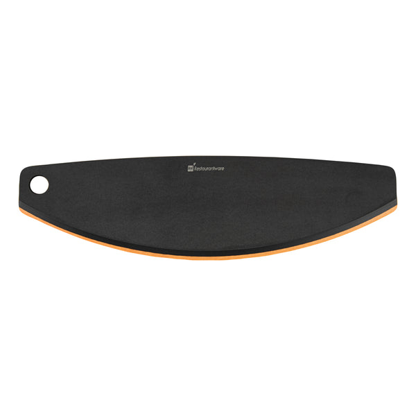Restaurantware Nature Tek Black Wood Pizza Cutter / Rocker - 16" - 1 Count Box