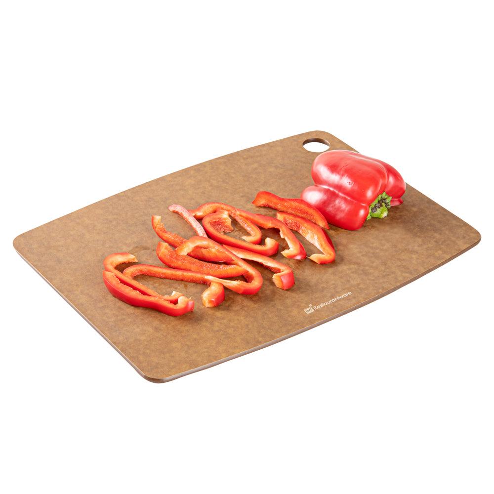 restaurantware Nature Tek Brown Wood Fiber Cutting Board - 14 1/2" x 10 3/4" - 1 count box