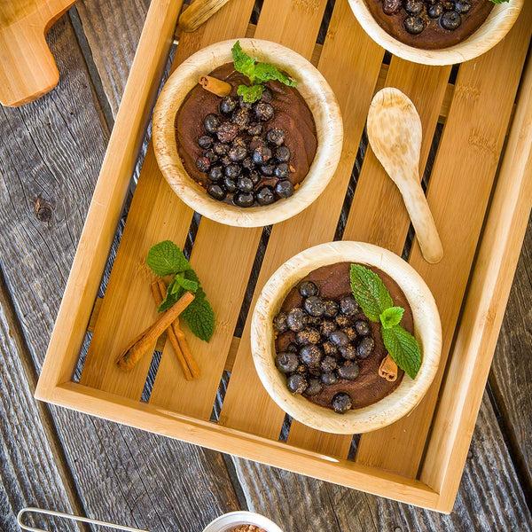 Restaurantware Nature Tek Natural Bamboo Serving Tray - With Handles - 22 1/2" X 11" X 2 3/4" - 1 Count Box