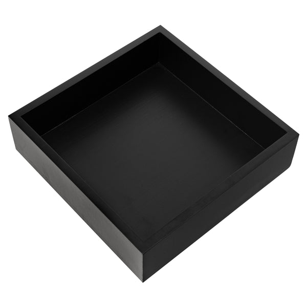 Restaurantware Nature Tek Square Black Bamboo Large Tray - 11 3/4" X 11 3/4" X 3 1/4" - 1 Count Box