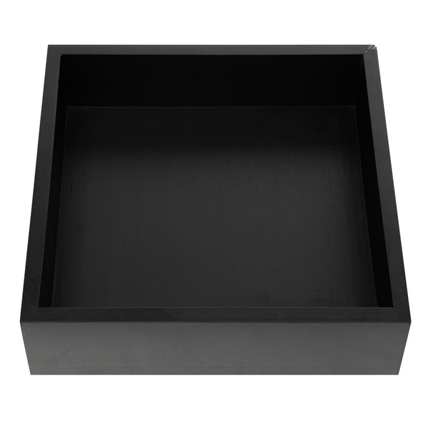 Restaurantware Nature Tek Square Black Bamboo Large Tray - 11 3/4" X 11 3/4" X 3 1/4" - 1 Count Box