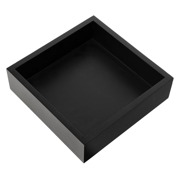 Restaurantware Nature Tek Square Black Bamboo Small Tray - 10" X 10" X 2 3/4" - 1 Count Box
