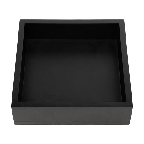 Restaurantware Nature Tek Square Black Bamboo Small Tray - 10" X 10" X 2 3/4" - 1 Count Box