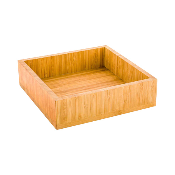 Restaurantware Nature Tek Square Natural Bamboo Small Tray - 10" X 10" X 2 3/4" - 1 Count Box