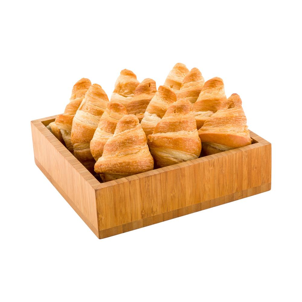 restaurantware Nature Tek Square Natural Bamboo Small Tray - 10" x 10" x 2 3/4" - 1 count box
