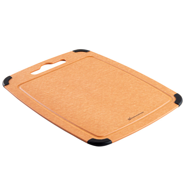 Restaurantware Nature Tek Wood Cutting Board - With Juice Groove Handle - 17 1/4" X 12 3/4" - 1 Count Box