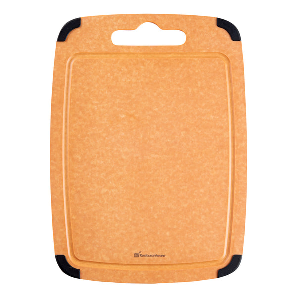 Restaurantware Nature Tek Wood Cutting Board - With Juice Groove Handle - 17 1/4" X 12 3/4" - 1 Count Box