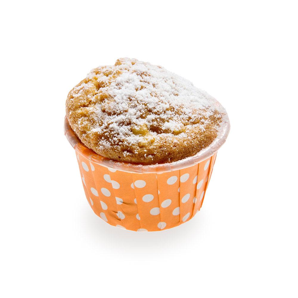 restaurantware Panificio 1 oz Round Polka-Dotted Hot Orange Paper Small Baking Cup - Pleated - 2" x 2" x 1 1/4" - 200 count box