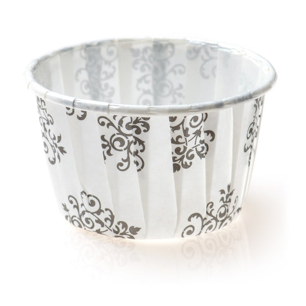 Restaurantware Panificio 1 Oz Round Vintage Floral Paper Small Baking Cup - Pleated - 2" X 2" X 1 1/4" - 200 Count Box