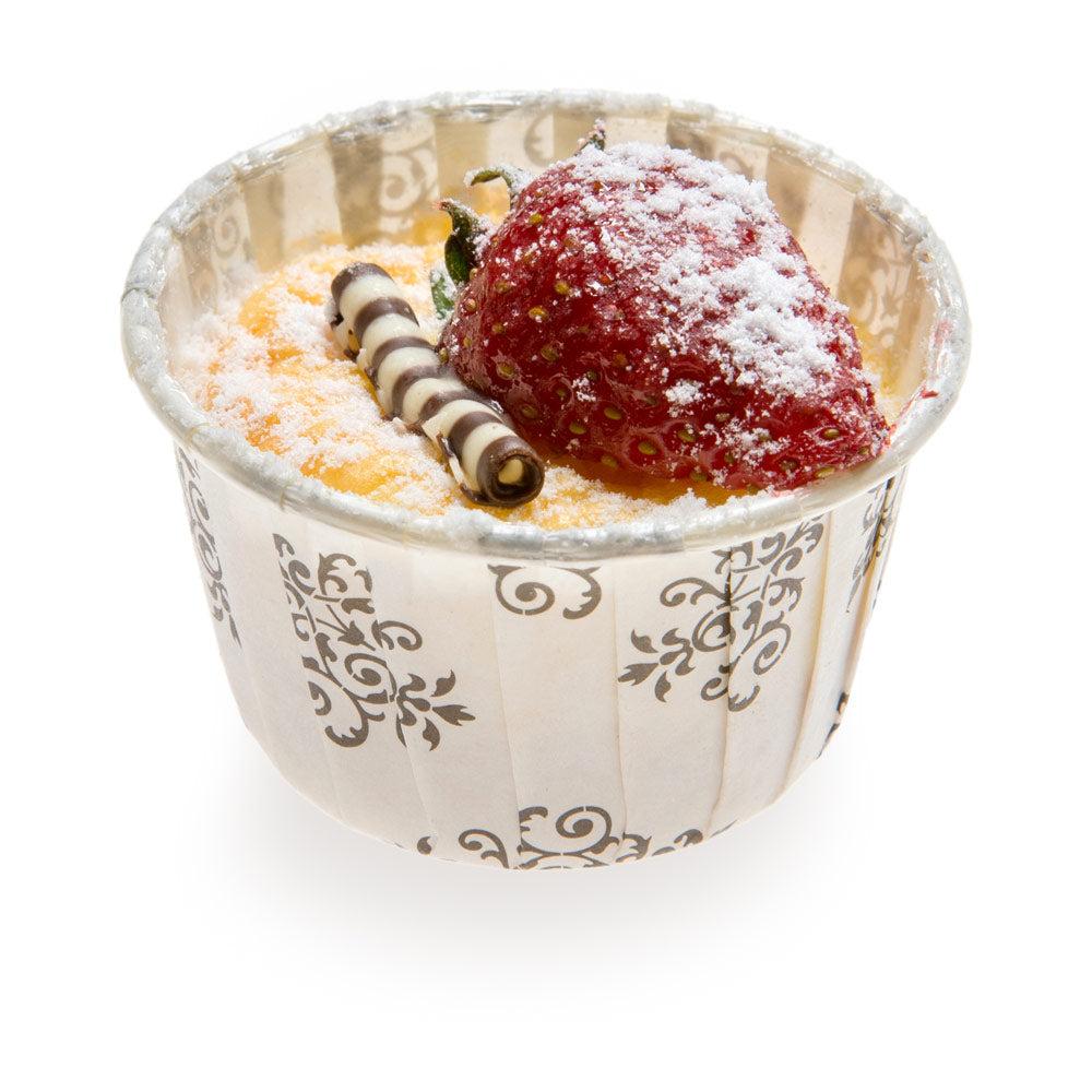 restaurantware Panificio 1 oz Round Vintage Floral Paper Small Baking Cup - Pleated - 2" x 2" x 1 1/4" - 200 count box