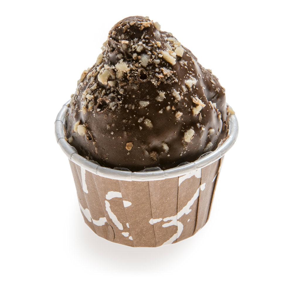 restaurantware Panificio 2 oz Round Chocolate Wisp Paper Medium Baking Cup - Pleated - 2 1/4" x 2 1/4" x 1 1/2" - 200 count box