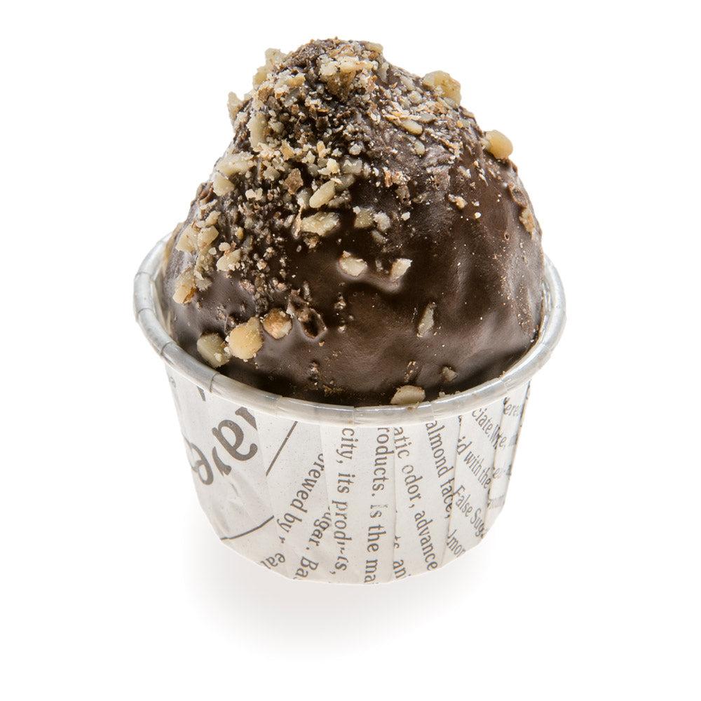 restaurantware Panificio 2 oz Round Newsprint Paper Medium Baking Cup - Pleated - 2 1/4" x 2 1/4" x 1 1/2" - 200 count box