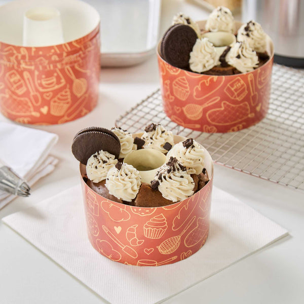 Restaurantware Panificio 22 Oz Brown Paper Baking Ring Mold - Bakery Greaseproof - 4 1/2" X 4 1/2" X 2 3/4" - 900 Count Box