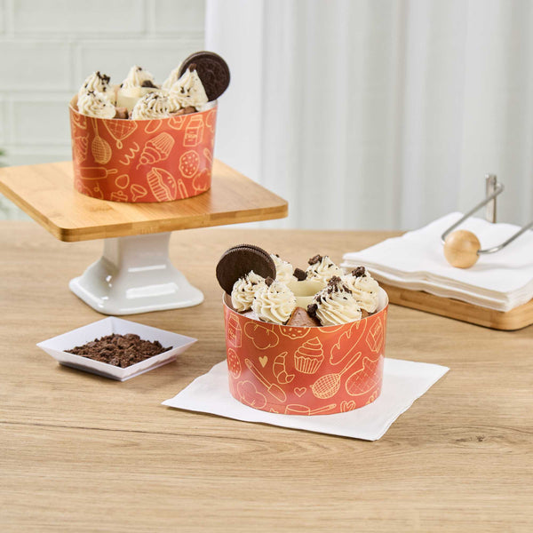 Restaurantware Panificio 22 Oz Brown Paper Baking Ring Mold - Bakery Greaseproof - 4 1/2" X 4 1/2" X 2 3/4" - 900 Count Box