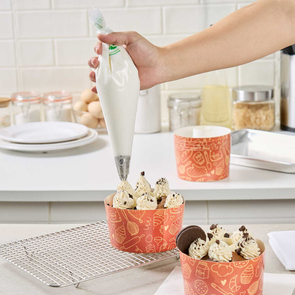 Restaurantware Panificio 22 Oz Brown Paper Baking Ring Mold - Bakery Greaseproof - 4 1/2" X 4 1/2" X 2 3/4" - 900 Count Box