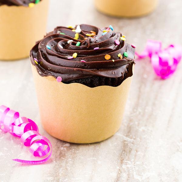 Restaurantware Panificio 3 Oz Kraft Paper Mini Baking Cup - Scalloped - 2 1/2" X 2 1/2" X 1 3/4" - 200 Count Box