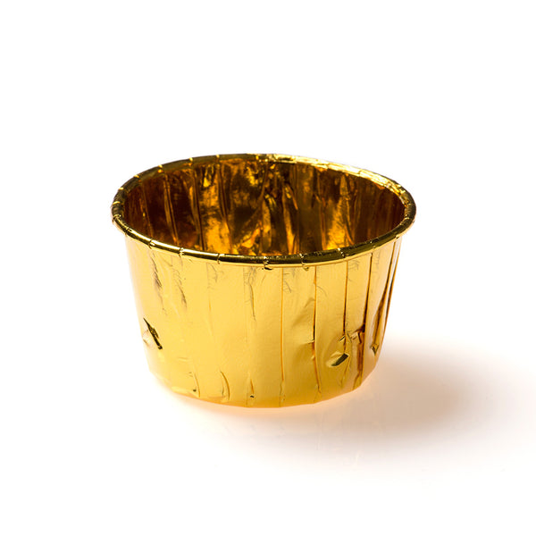 Restaurantware Panificio 3 Oz Round Rose Gold Paper Small Baking Cup - Pleated - 2 1/2" X 2 1/2" X 1 1/2" - 200 Count Box