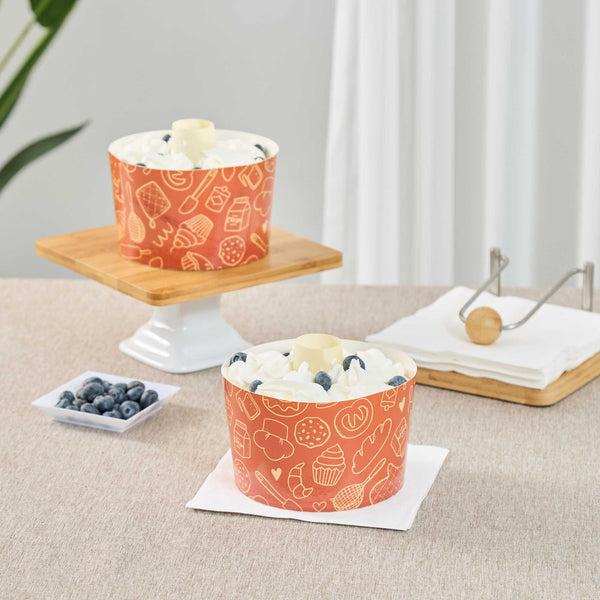 Restaurantware Panificio 38 Oz Brown Paper Baking Ring Mold - Bakery Greaseproof - 5" X 5" X 3 3/4" - 600 Count Box