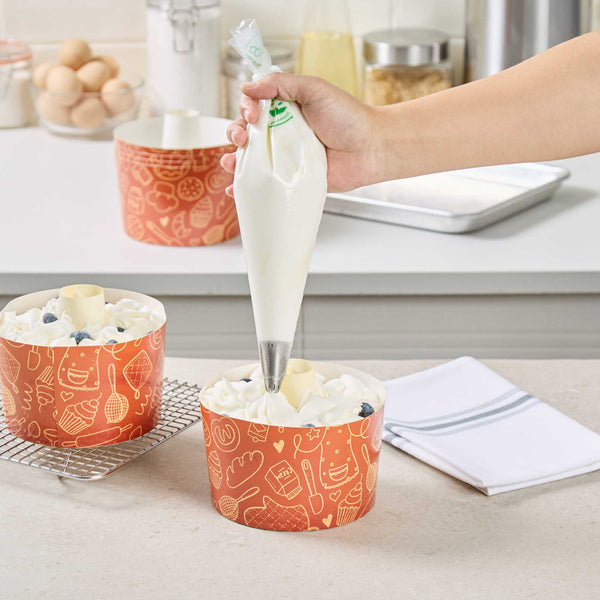 Restaurantware Panificio 38 Oz Brown Paper Baking Ring Mold - Bakery Greaseproof - 5" X 5" X 3 3/4" - 600 Count Box