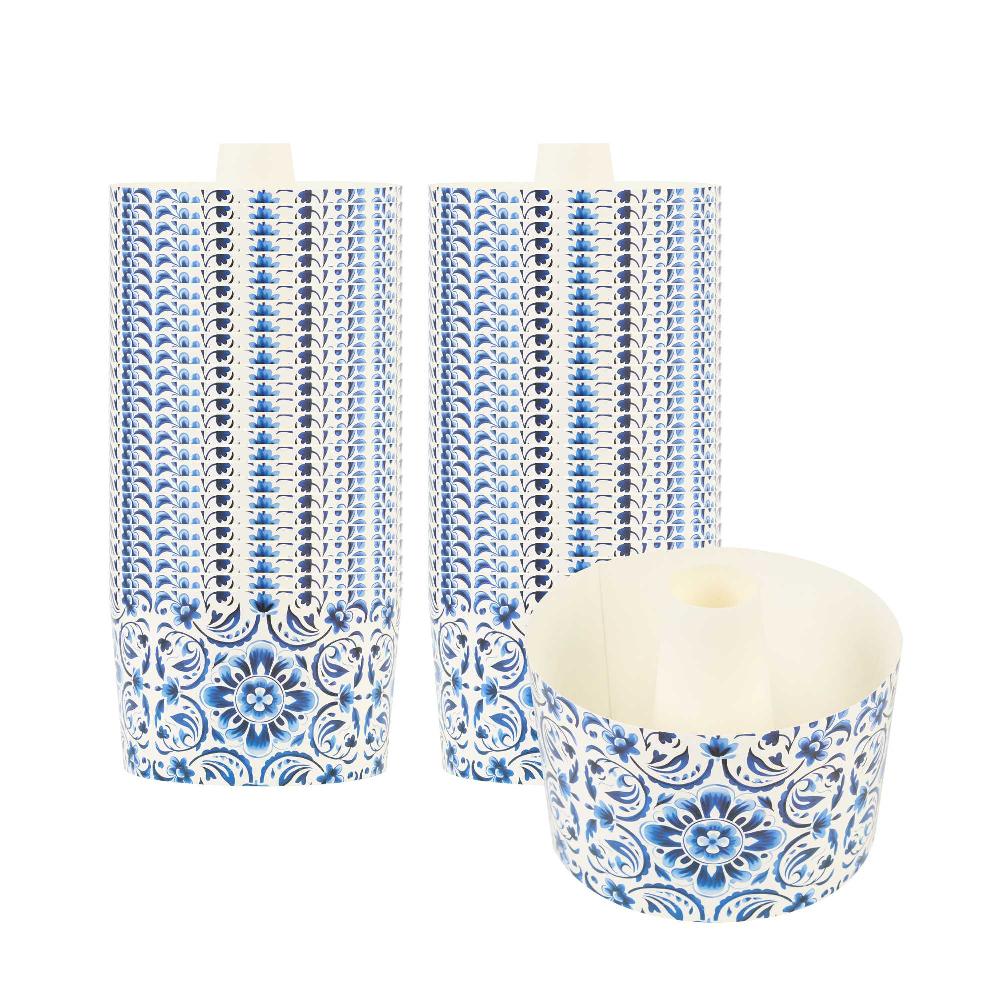 restaurantware Panificio 38 oz Paper Baking Ring Mold - Floral Greaseproof - 5" x 5" x 3 3/4" - 600 count box