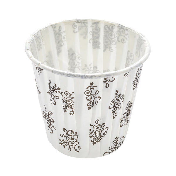 Restaurantware Panificio 4 Oz Round Vintage Floral Paper Tall Baking Cup - Pleated - 3" X 3" X 2 3/4" - 200 Count Box