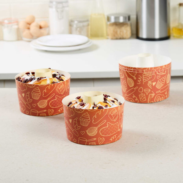 Restaurantware Panificio 53 Oz Brown Paper Baking Ring Mold - Bakery Greaseproof - 5 3/4" X 5 3/4" X 3 3/4" - 400 Count Box