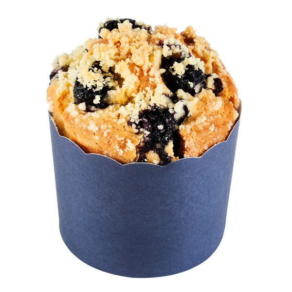 Restaurantware Panificio 6 Oz Round Midnight Blue Paper Classic Baking Cup - Scalloped - 2 3/4" X 2 3/4" X 2 1/4" - 200 Count Box
