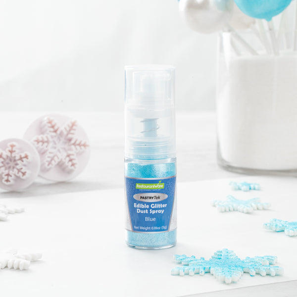 Restaurantware Pastry Tek 5g Blue Edible Glitter Dust Spray - 1 Count Box