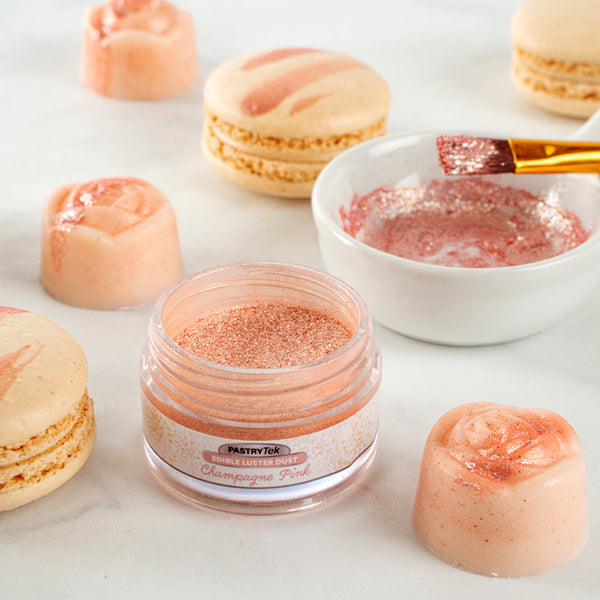 Restaurantware Pastry Tek 5g Champagne Pink Edible Luster Dust - Food Grade - 1 Count Box