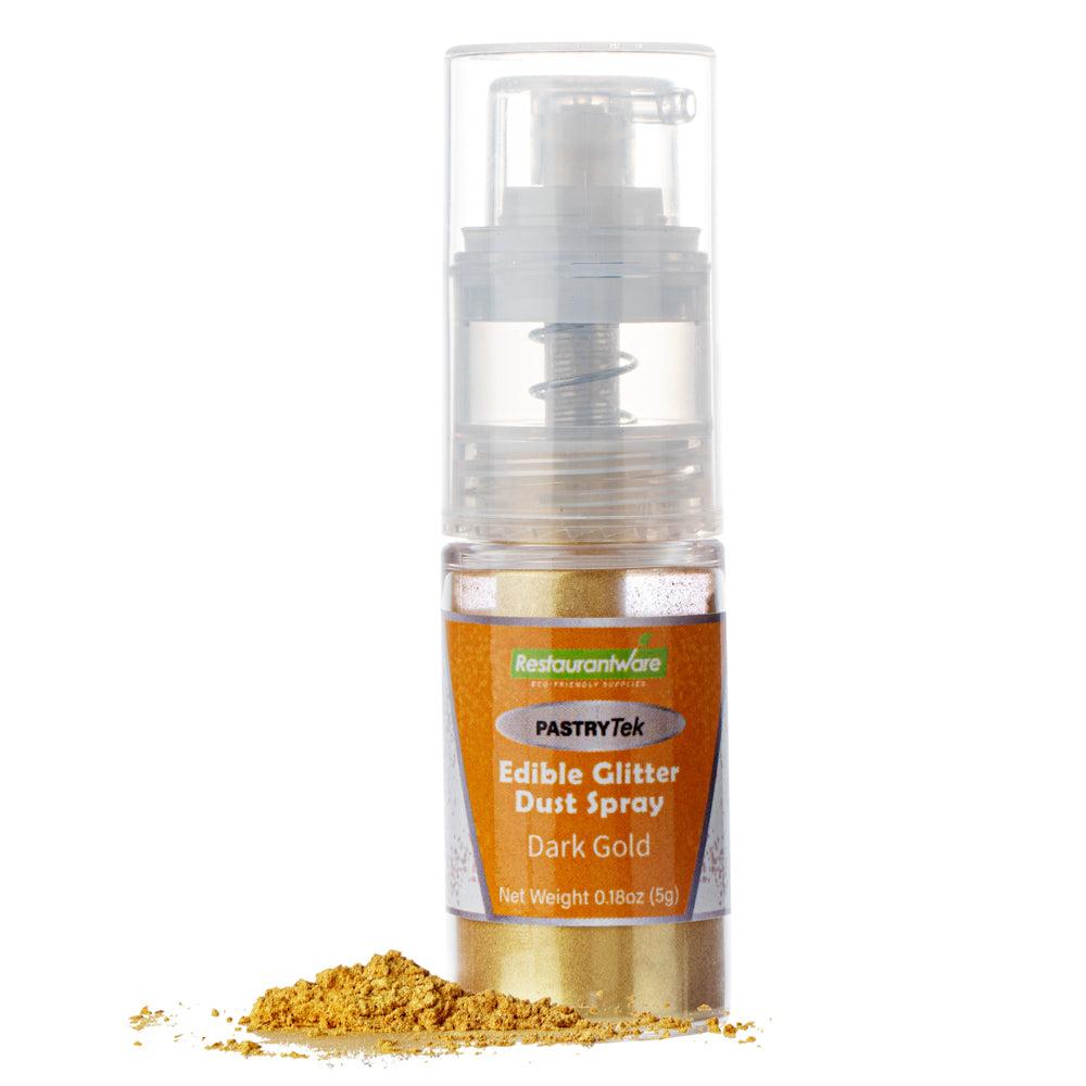 restaurantware Pastry Tek 5g Dark Gold Edible Glitter Dust Spray - 1 count box