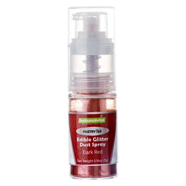 Restaurantware Pastry Tek 5g Dark Red Edible Glitter Dust Spray - 1 Count Box